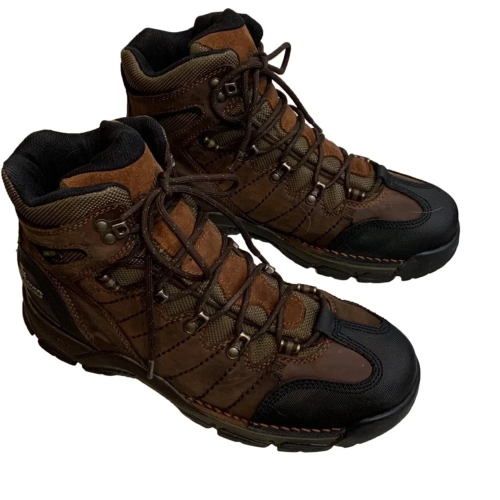 Danner Mens Gore Tex 5.5” Hiking Boots, Size 9.5 EE, Brown & Olive